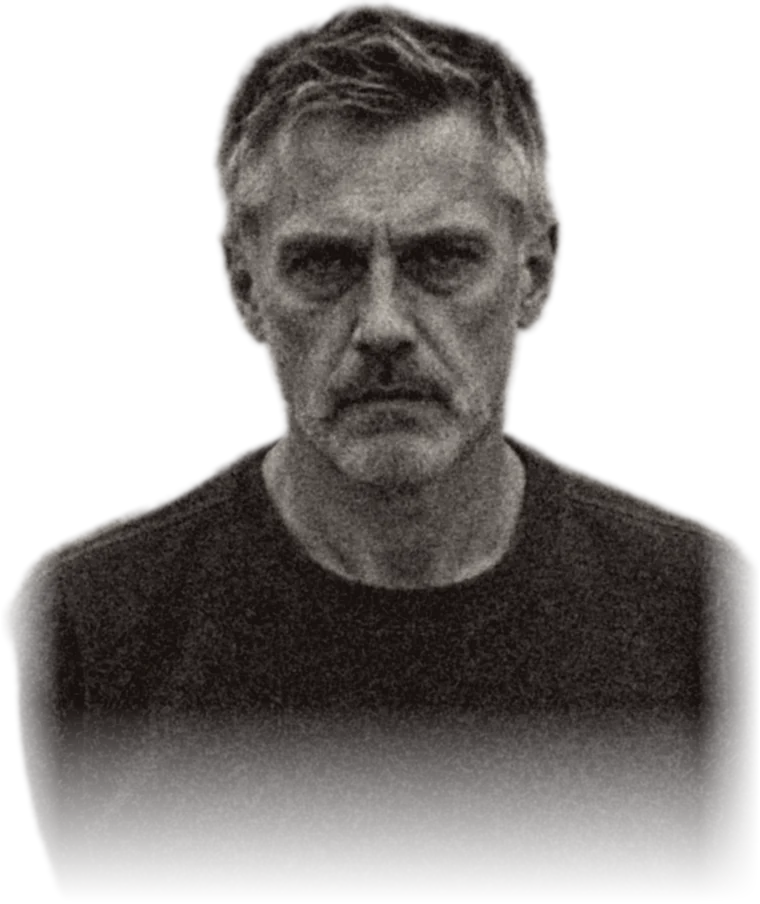 Kai Moen, black and white mugshot